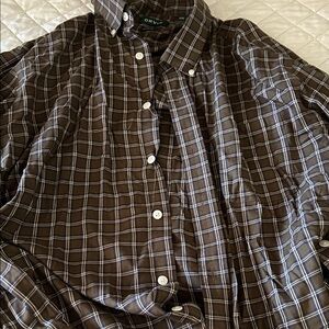 Orvis Men's Dark Green Checkered Shirt